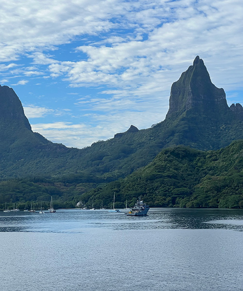 Mountains in Moorea French Polynesia 